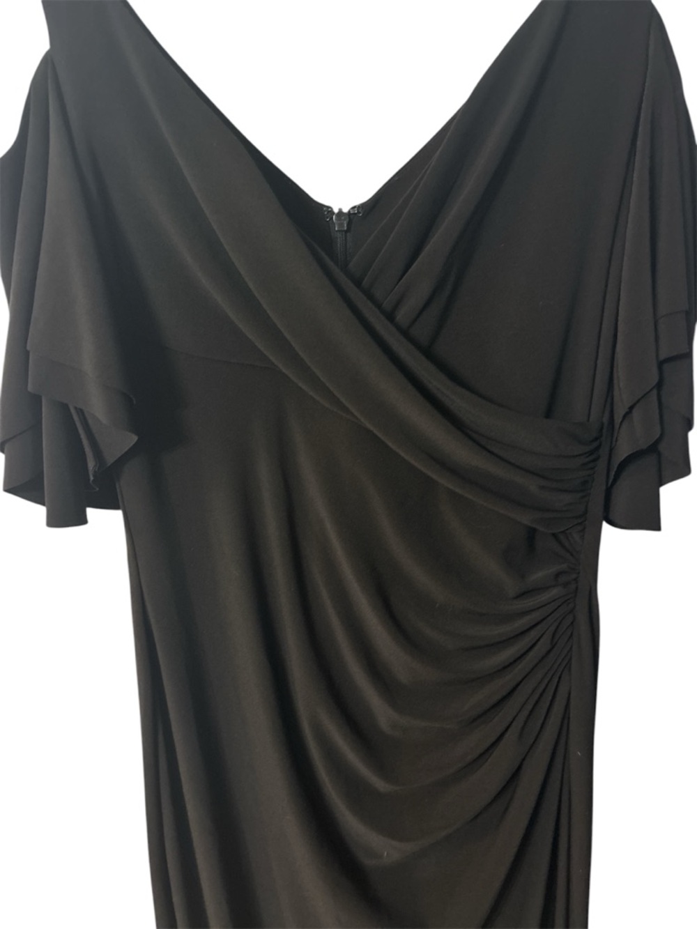 Lauren Ralph Lauren Womens Cold-Shoulder Jersey Gown - Picture 2 of 7